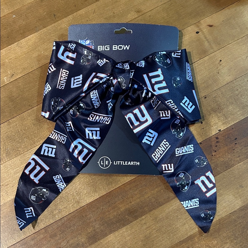 New York Giants Big Bow Hair Bow - Navy